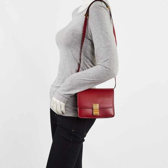 Celine Red Leather Small Box Bag - Picture 2 of 12